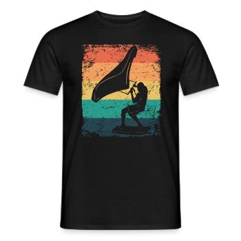 Flügelfolie Wingsurfing Retro-folie Flügel - Männer T-Shirt - Schwarz - Vorne - AI Model Male 178 light (178cm)