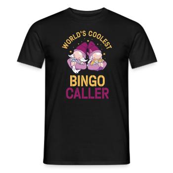 The coolest bingo caller in the world - Bingo - Men's T-Shirt - black - Front - AI Model Male 178 light (178cm)