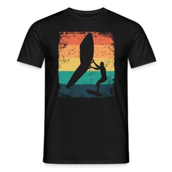 Flügelfolie Wingsurfing Retro-folie Flügel - Männer T-Shirt - Schwarz - Vorne - AI Model Male 178 light (178cm)