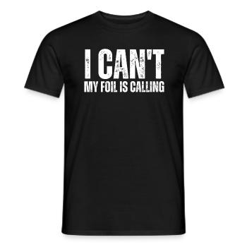 Wing Foil Wingsurfing Foil Wing - Men's T-Shirt - black - Front - AI Model Male 178 light (178cm)