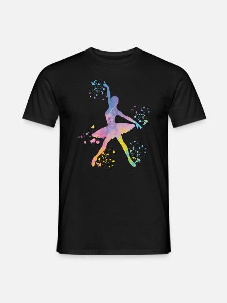 Ballet Danseuse Colorsplash Ballerina - T-shirt homme - noir