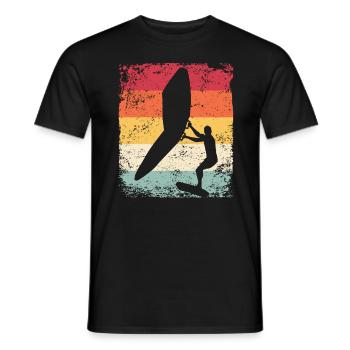 Flügelfolie Wingsurfing Retro-folie Flügel - Männer T-Shirt - Schwarz - Vorne - AI Model Male 178 light (178cm)