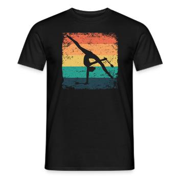 Gymnast Legs Gymnastique Rythmique Rétro - T-shirt homme - noir - Devant - AI Model Male 178 light (178cm)