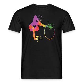 Gymnaste avec des clubs Gymnastique rythmique - T-shirt homme - noir - Devant - AI Model Male 178 light (178cm)