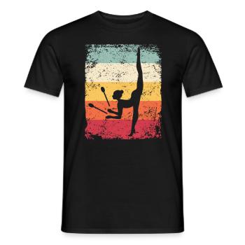 Gymnast Legs Gymnastique Rythmique Rétro - T-shirt homme - noir - Devant - AI Model Male 178 light (178cm)