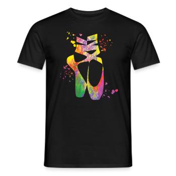 Ballettschuhe Tänzerin Frau Ballerina - Männer T-Shirt - Schwarz - Vorne - AI Model Male 178 light (178cm)