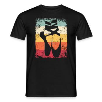 Ballettschuhe Vintage Frau Ballerina - Männer T-Shirt - Schwarz - Vorne - AI Model Male 178 light (178cm)