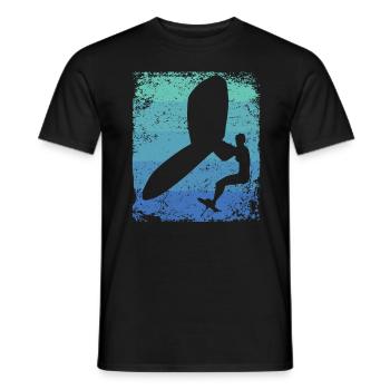 Flügelfolie Wingsurfing Retro-folie Flügel - Männer T-Shirt - Schwarz - Vorne - AI Model Male 178 light (178cm)