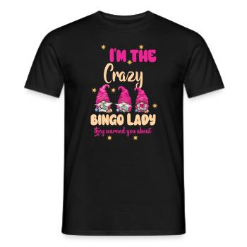 Je suis la folle dame de bingo drôle bingo - T-shirt homme - noir - Devant - AI Model Male 178 light (178cm)