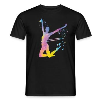 Gymnaste avec des clubs Gymnastique rythmique - T-shirt homme - noir - Devant - AI Model Male 178 light (178cm)
