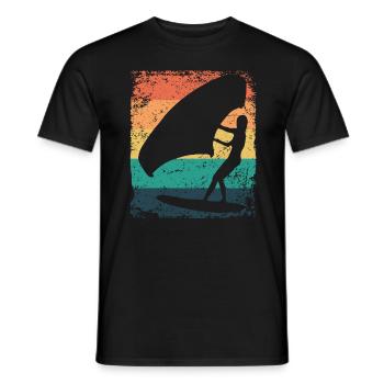 Flügelfolie Wingsurfing Retro-folie Flügel - Männer T-Shirt - Schwarz - Vorne - AI Model Male 178 light (178cm)