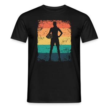 Volleyball Joueur Retro Beach Volleyball - T-shirt homme - noir - Devant - AI Model Male 178 light (178cm)