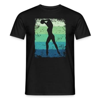 Gymnastikball Retro Rhythmische Gymnastik - Männer T-Shirt - Schwarz - Vorne - AI Model Male 178 light (178cm)