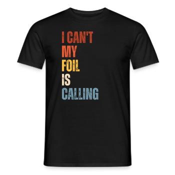 Wing Foil Wingsurfing Foil Wing - Men's T-Shirt - black - Front - AI Model Male 178 light (178cm)