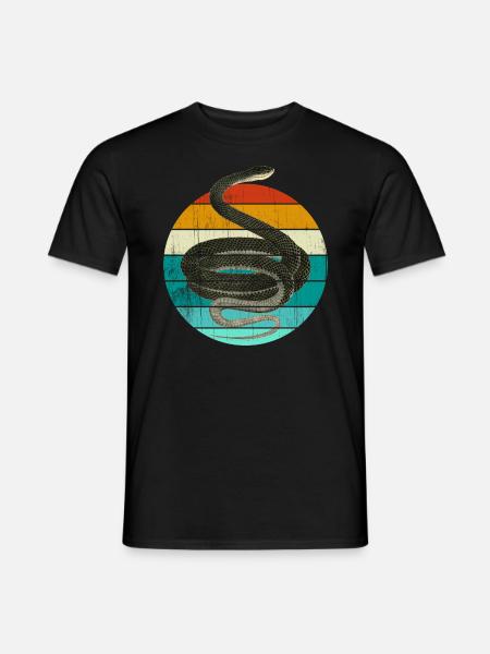 Coluber Constrictor Schwarznatter Schlange - Männer T-Shirt - Schwarz