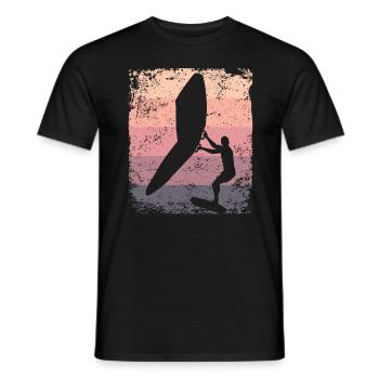 Flügelfolie Wingsurfing Retro-folie Flügel - Männer T-Shirt - Schwarz - Vorne - AI Model Male 178 light (178cm)