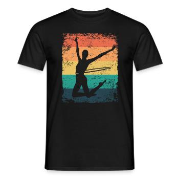 Gymnaste Gymnastique Rétro Rythmique Mature - T-shirt homme - noir - Devant - AI Model Male 178 light (178cm)