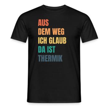 Ich Glaub Da ist Thermik RC Segelflieger - Männer T-Shirt - Schwarz - Vorne - AI Model Male 178 light (178cm)