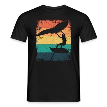 Flügelfolie Wingsurfing Retro-folie Flügel - Männer T-Shirt - Schwarz - Vorne - AI Model Male 178 light (178cm)