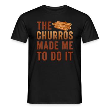 Les churros m’ont donné envie de churro - T-shirt homme - noir - Devant - AI Model Male 178 light (178cm)