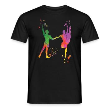 Ballet Danse Couple Femme Ballerine - T-shirt homme - noir - Devant - AI Model Male 178 light (178cm)