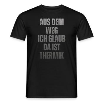 Ich Glaub Da ist Thermik RC Segelflieger - Männer T-Shirt - Schwarz - Vorne - AI Model Male 178 light (178cm)