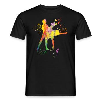 Ballet Danse Couple Femme Ballerine - T-shirt homme - noir - Devant - AI Model Male 178 light (178cm)