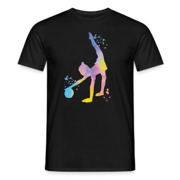 Gymnastin Mit Ball Rhythmische Gymnastik - Männer T-Shirt - Schwarz - Vorne - AI Model Male 178 light (178cm)