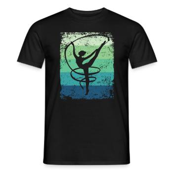 Gymnaste Gymnaste Gymnastique Rythmique Rétro - T-shirt homme - noir - Devant - AI Model Male 178 light (178cm)