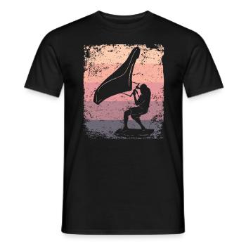 Flügelfolie Wingsurfing Retro-folie Flügel - Männer T-Shirt - Schwarz - Vorne - AI Model Male 178 light (178cm)