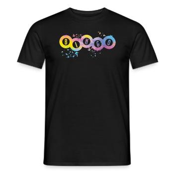 Bingo Bälle Farbsprotzer Frauen Männer Bingo - Männer T-Shirt - Schwarz - Vorne - AI Model Male 178 light (178cm)