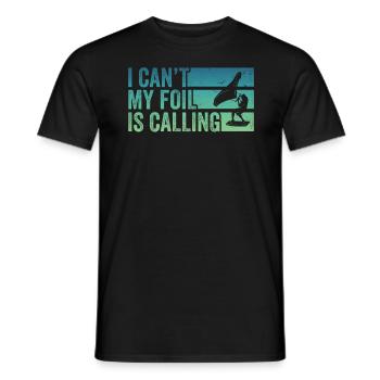 Wing Foil Wingsurfing Foil Wing - Men's T-Shirt - black - Front - AI Model Male 178 light (178cm)