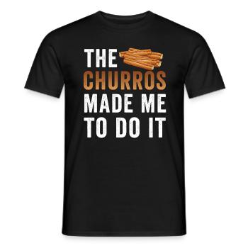 Les churros m’ont donné envie de churro - T-shirt homme - noir - Devant - AI Model Male 178 light (178cm)