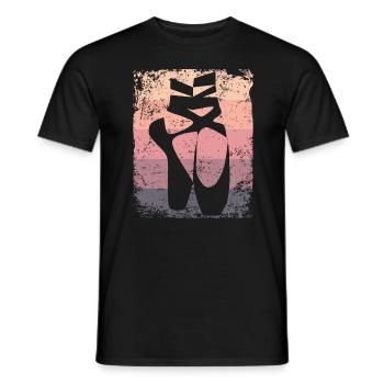 Ballettschuhe Vintage Frau Ballerina - Männer T-Shirt - Schwarz - Vorne - AI Model Male 178 light (178cm)