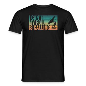 Wing Foil Wingsurfing Foil Wing - Men's T-Shirt - black - Front - AI Model Male 178 light (178cm)