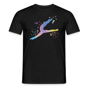 Ballett Tänzer Colorsplash Mann Ballerino - Männer T-Shirt - Schwarz - Vorne - AI Model Male 178 light (178cm)