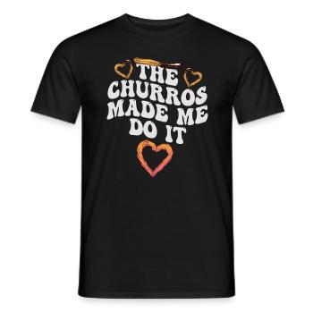 Les churros m’ont donné envie de churro - T-shirt homme - noir - Devant - AI Model Male 178 light (178cm)