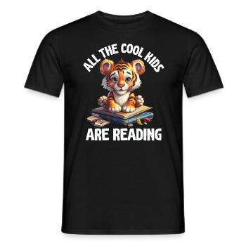 Tous les enfants cool lisent les enseignants - T-shirt homme - noir - Devant - AI Model Male 178 light (178cm)