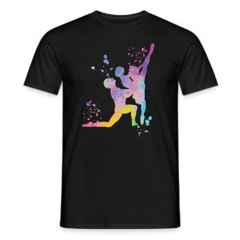 Ballet Danse Couple Femme Ballerine - T-shirt homme - noir - Devant - AI Model Male 178 light (178cm)
