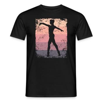 Ballett Tänzer Vintage Mann Ballerino - Männer T-Shirt - Schwarz - Vorne - AI Model Male 178 light (178cm)