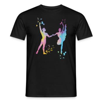 Ballet Danse Couple Femme Ballerine - T-shirt homme - noir - Devant - AI Model Male 178 light (178cm)