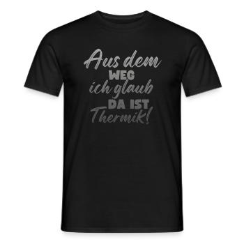 Ich Glaub Da ist Thermik RC Segelflieger - Männer T-Shirt - Schwarz - Vorne - AI Model Male 178 light (178cm)