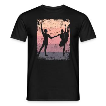 Ballett Tanz Paar Vintage Ballerina - Männer T-Shirt - Schwarz - Vorne - AI Model Male 178 light (178cm)
