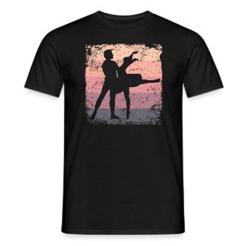 Ballett Tanz Paar Vintage Ballerina - Männer T-Shirt - Schwarz - Vorne - AI Model Male 178 light (178cm)