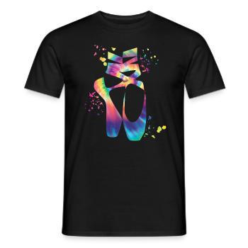 Ballettschuhe Tänzerin Frau Ballerina - Männer T-Shirt - Schwarz - Vorne - AI Model Male 178 light (178cm)