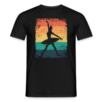 Ballett Tänzerin Vintage Frau Ballerina - Männer T-Shirt - Schwarz - Vorne - AI Model Male 178 light (178cm)