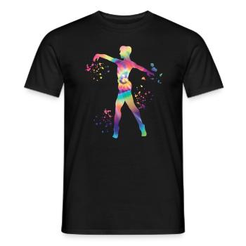 Ballett Tänzer Colorsplash Mann Ballerino - Männer T-Shirt - Schwarz - Vorne - AI Model Male 178 light (178cm)