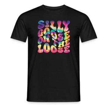The stupid goose at large - Men's T-Shirt - black - Front - AI Model Male 178 light (178cm)