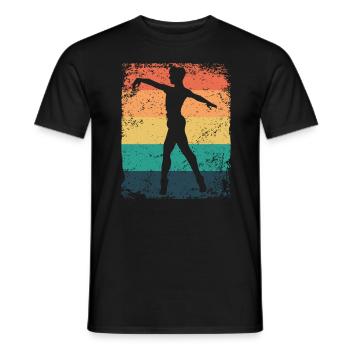 Ballett Tänzer Vintage Mann Ballerino - Männer T-Shirt - Schwarz - Vorne - AI Model Male 178 light (178cm)