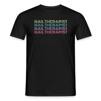 Thérapeute des ongles Drôle Nail Art Nail Tech - T-shirt homme - noir - Devant - AI Model Male 178 light (178cm)